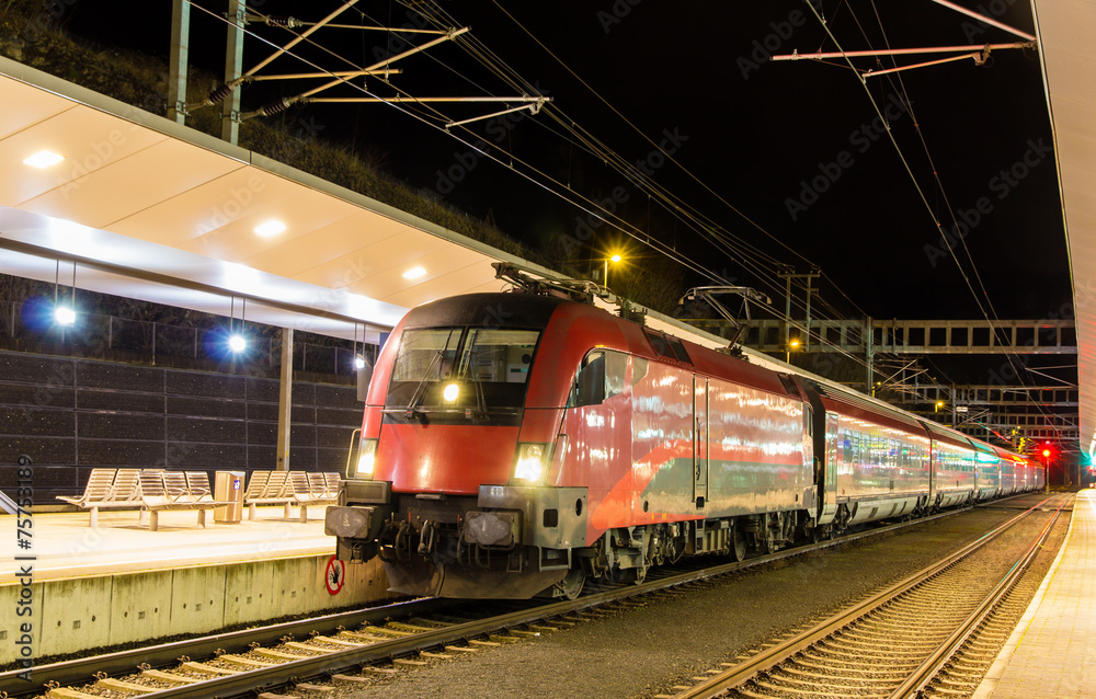 Austrian high-speed train at Feldkirch station
