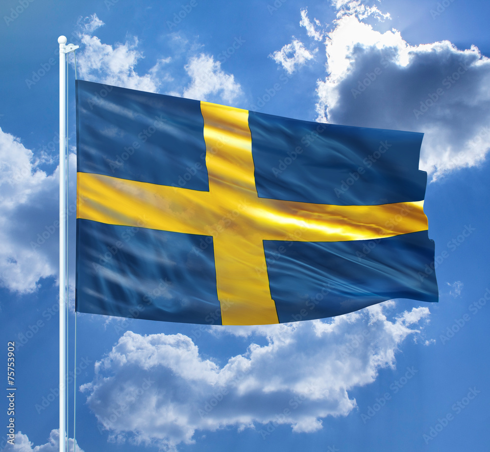 Flaga Szwecji - obrazy, fototapety, plakaty 