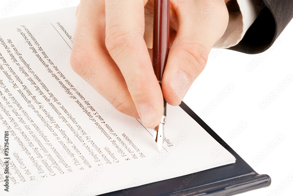 Fototapeta premium Signing the contract (agreement)