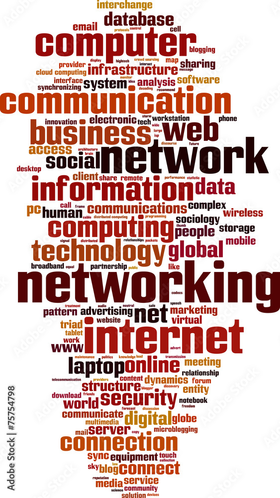 Networking word cloud concept. Vector illustration Networking word cloud concept. Vector illustration