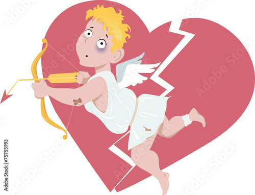 Defeated Cupid and broken heart