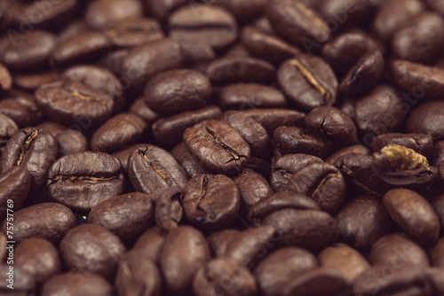 Fresh roasted coffee beans background