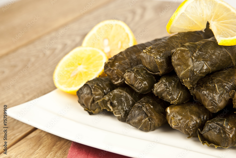 Wrap stuffed with olive oil Ottoman, Turkish and Greek cuisine Wrap stuffed with olive oil Ottoman, Turkish and Greek cuisine