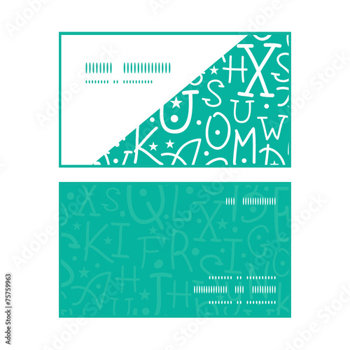 Vector white on green alphabet letters horizontal corner frame