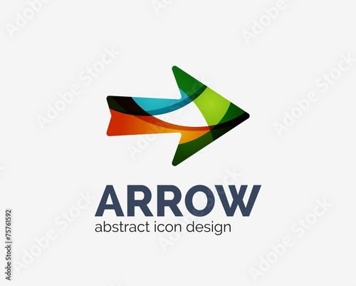 Free Download Clean moden wave design arrow logo - GFXLoad