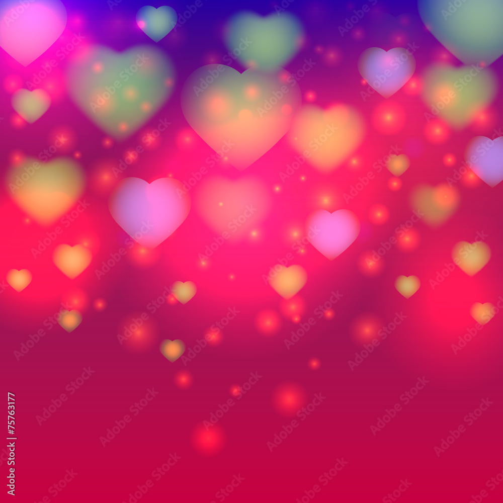 Valentine day background with light heart