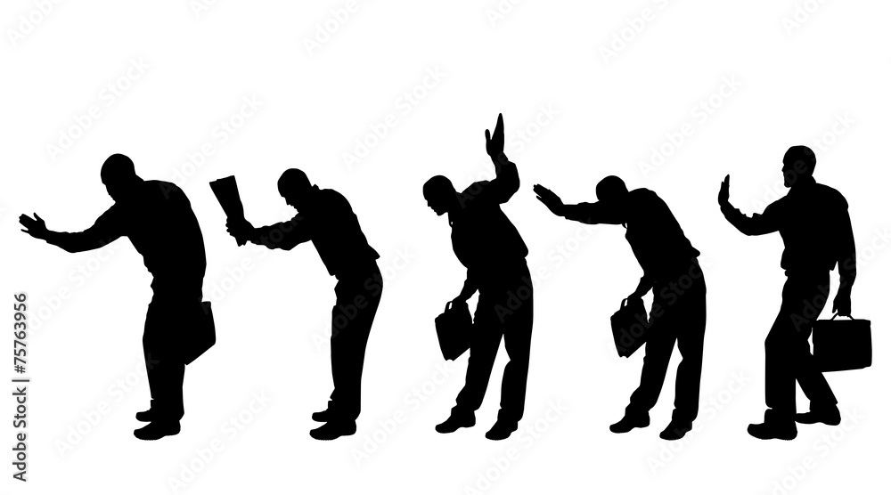 Vector silhouette of a man.