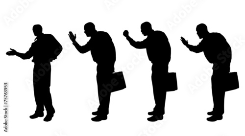 Vector silhouette of a man.