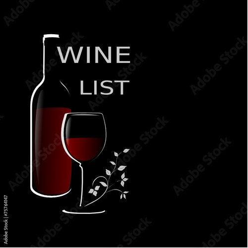 Wein Karte Silhouette