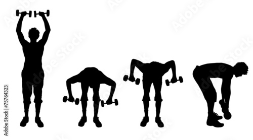 Vector silhouette of a man.