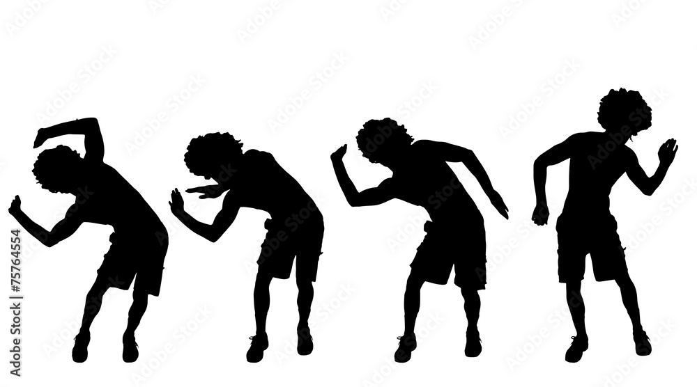 Fototapeta premium Vector silhouette of a man.