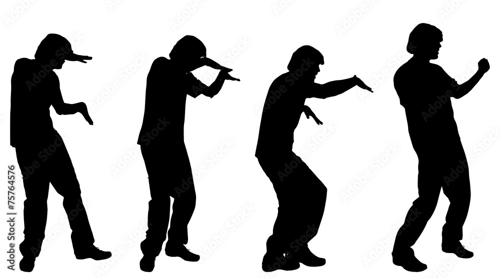 Fototapeta premium Vector silhouette of a man.