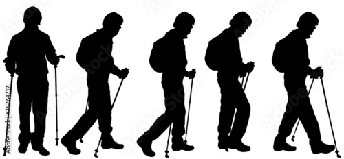 Vector silhouette of a man.