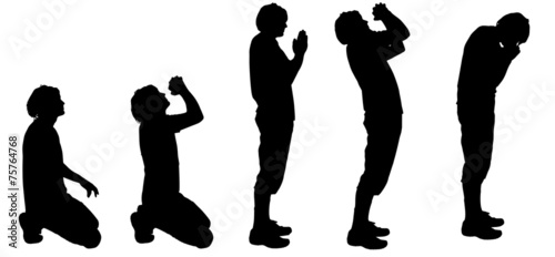 Vector silhouette of a man.