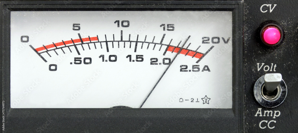 Rectangular power supply display, retro style Rectangular power supply display, retro style