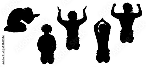 Vector silhouette of a man.