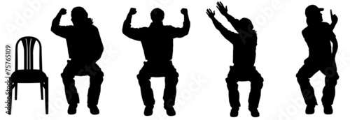 Vector silhouette of a man.