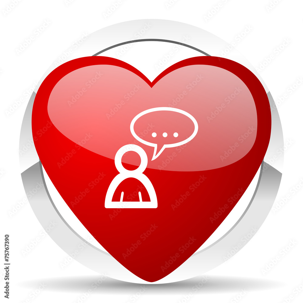 forum valentine icon chat symbol bubble sign