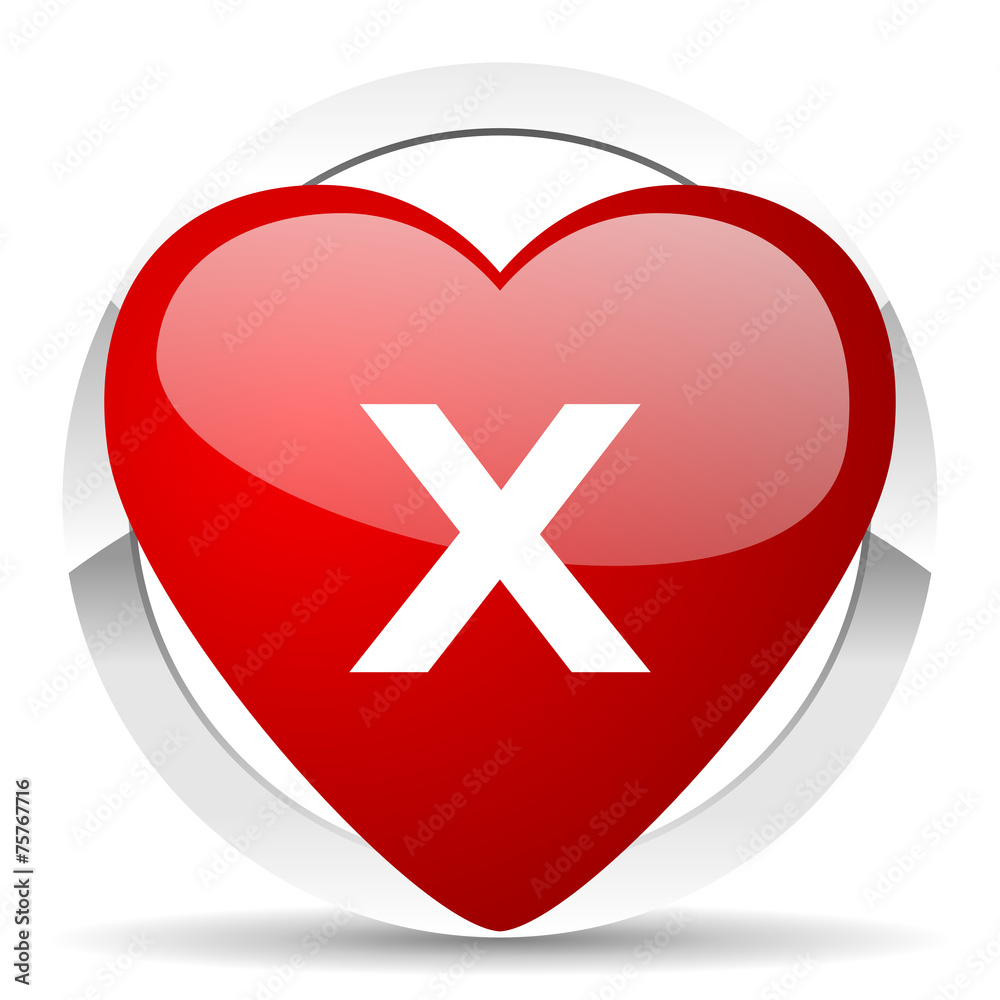Obraz premium cancel valentine icon