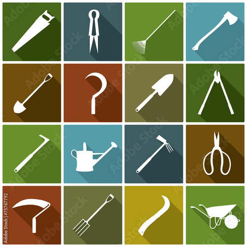 Iconset (2/2) *** Garten Werkzeug - white
