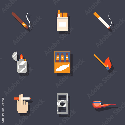 Smoking icons set