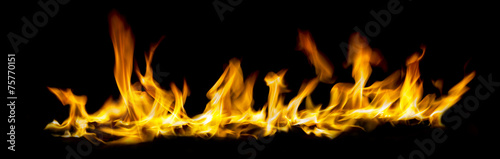 Wide angel view of fire