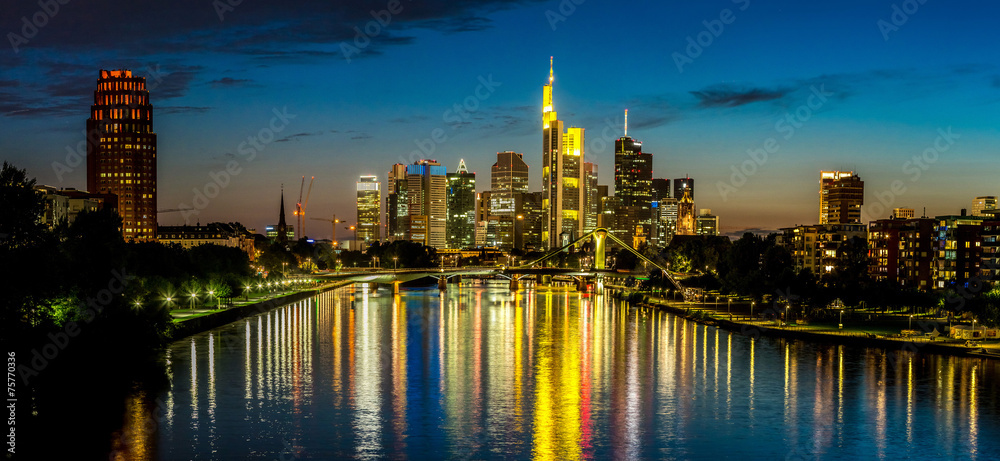 Frankfurt am Main during sunset