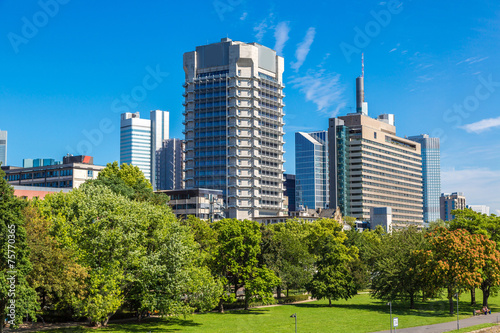 Financial district in Frankfurt