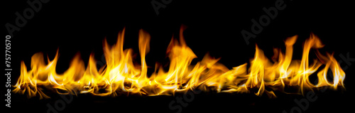Wide angel view of fire photo