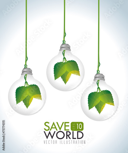 Ecology design, vector illustration.
