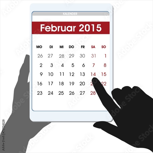 14.02.2015 Valentinstag Feiertag Deutschland Kalender
