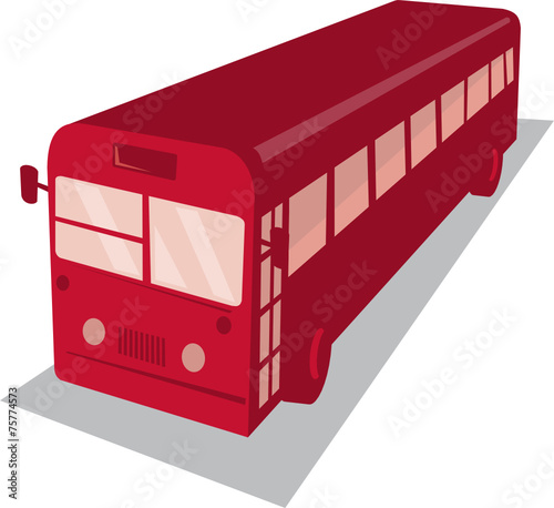 Vintage Shuttle Bus Coach Retro