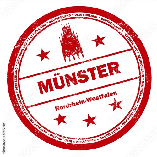Münster Deutschland Nordrhein Westfalen Stempel vintage