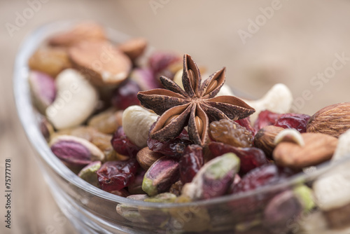 Pistachio and nuts in a bowl