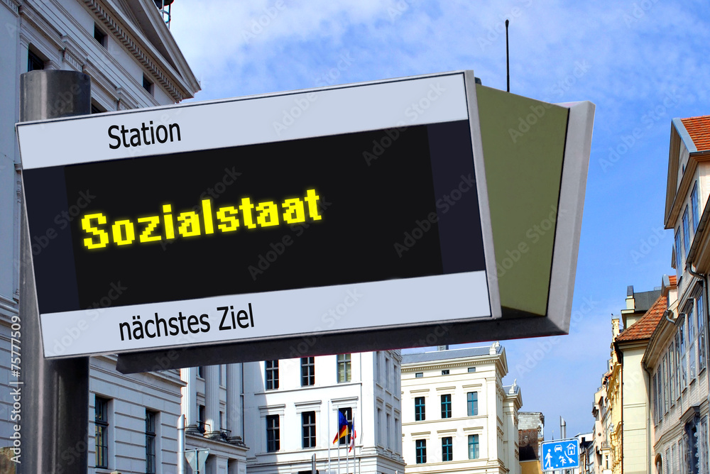 Fototapeta premium Anzeigetafel 7 - Sozialstaat