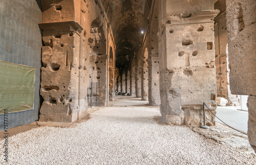 Billede på lærred Corridor inside the Colosseum, Rome - Italy
