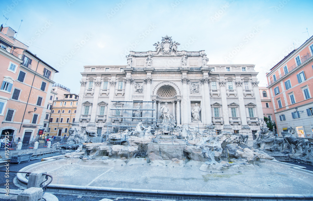 Obraz Rome, Itay. Trevi fountain with maintenance works