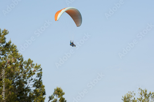 First flight with a tandem paragliding instructor