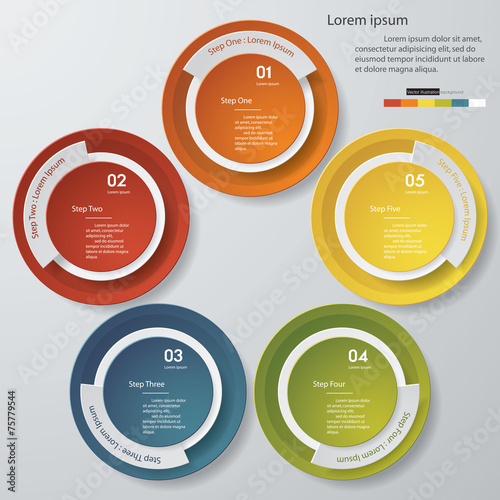 Design clean number banners template. Vector.