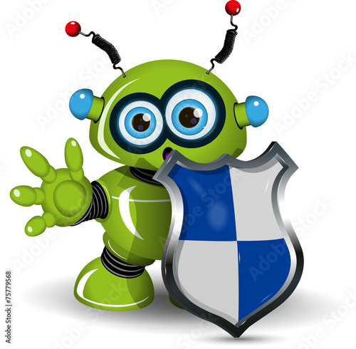 Robot with a Shield