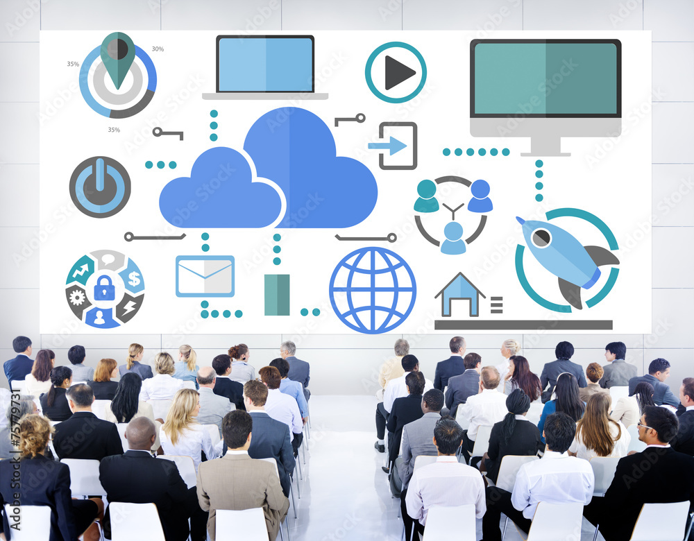 Seminar Sharing Online Global Communication Cloud Concept Seminar Sharing Online Global Communication Cloud Concept