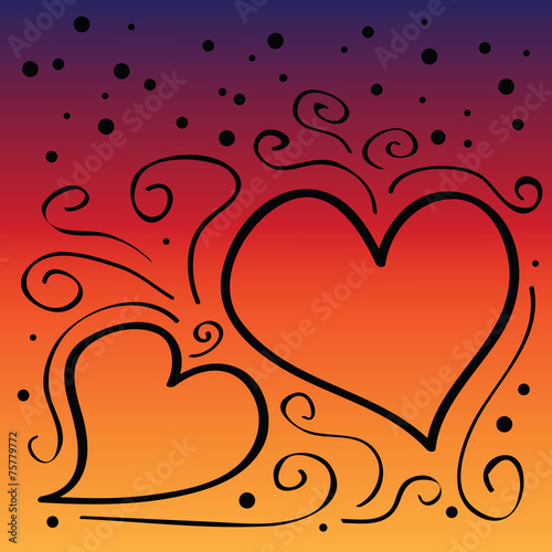 happy valentines day - vector illustration
