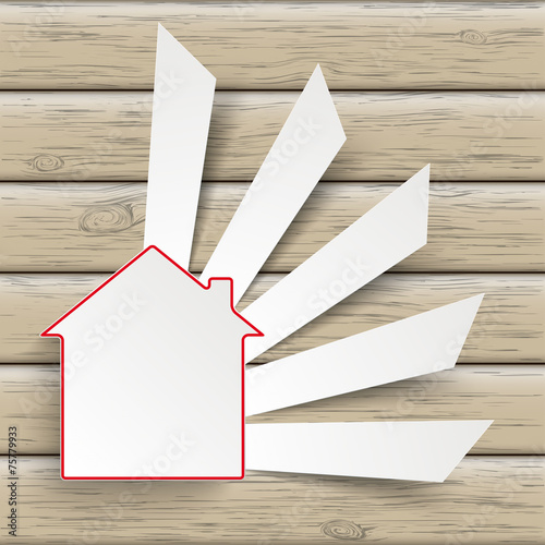House Cutting Banners Wood