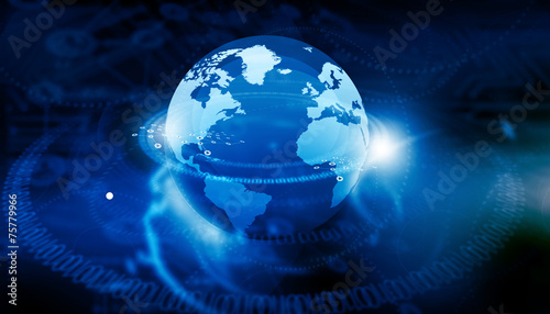 Digital world   global internet technology