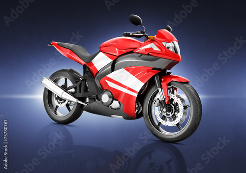 Motorcycle Land Vehicle Transportation Luxury Motorbike Concept