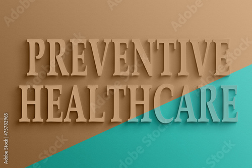 3d text of preventive healthcare