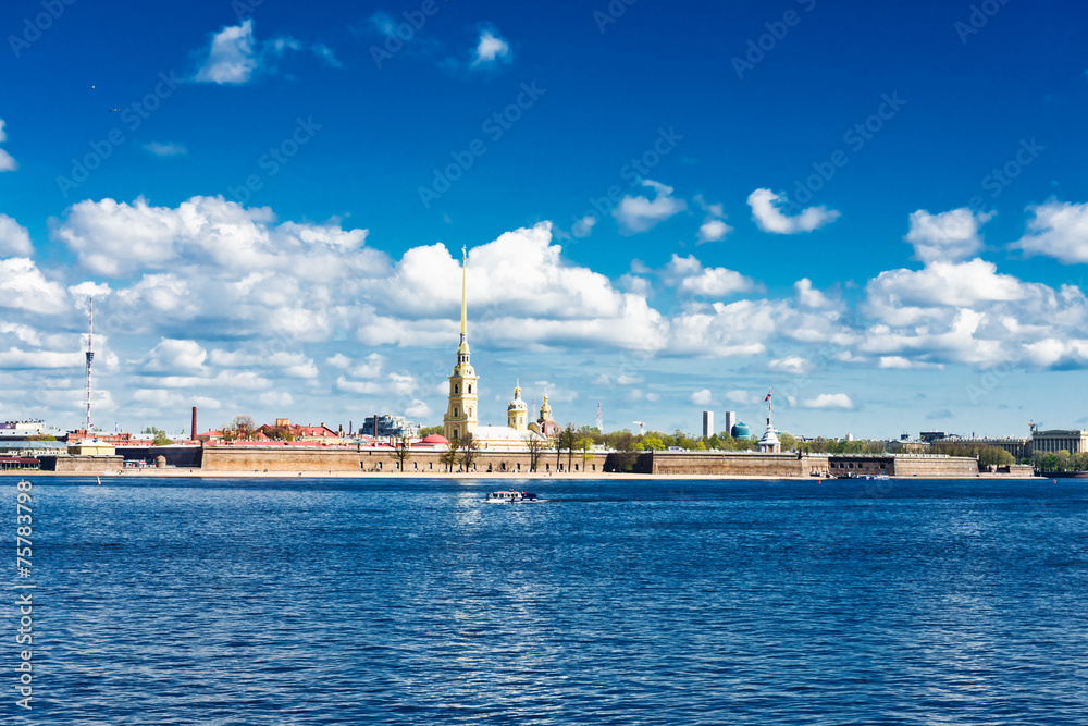 View of the Neva river. St. Petersburg, Russia