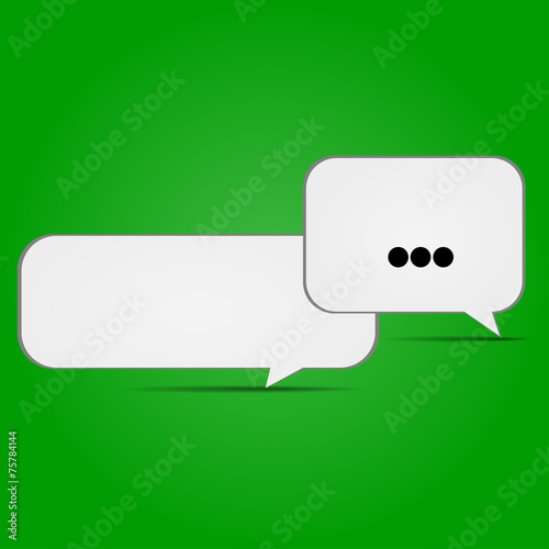 conversational icons on a green background
