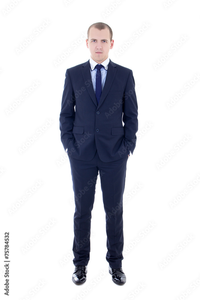 young man in business suit isolated on white young man in business suit isolated on white