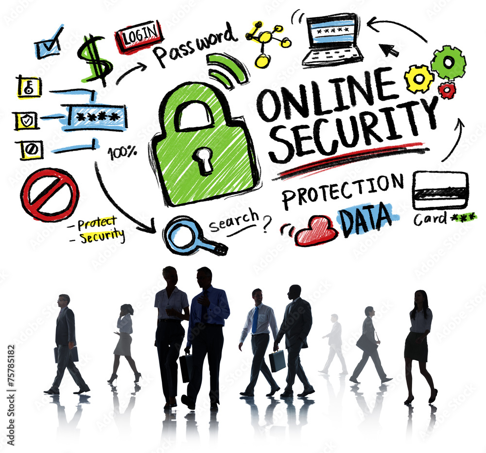 Online Security Protection Internet Safety Business Concept Online Security Protection Internet Safety Business Concept